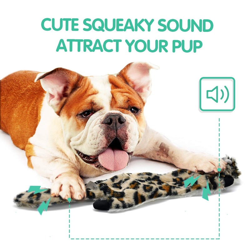 SHARLOVY Dog Squeaky Toys No Stuffing, 3 Pack Crinkle Dog Toys for Small Breeds or Puppy, Durable Chew Plush Cute Animals Natural for Teething Pet for Boredom - Image 2
